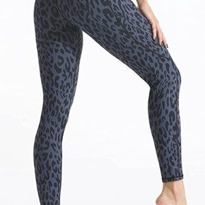 FITTIN Yoga Leggings for Women with Pocket - Printed Leopard Dark Grey Size M
